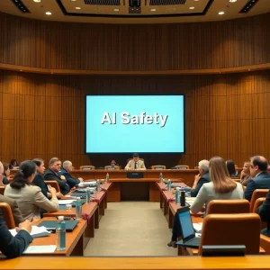 Legislative committee discussing AI safety measures
