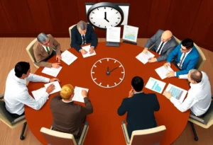 Diverse group of lawmakers discussing state budget