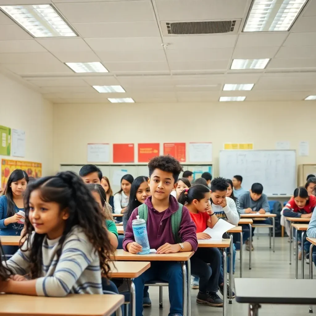 Collage of Michigan high schools in an academic setting