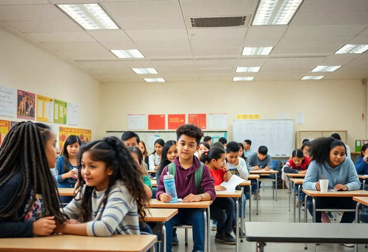 Collage of Michigan high schools in an academic setting