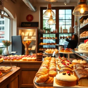 Interior of MK Cannelle with pastries and croissants
