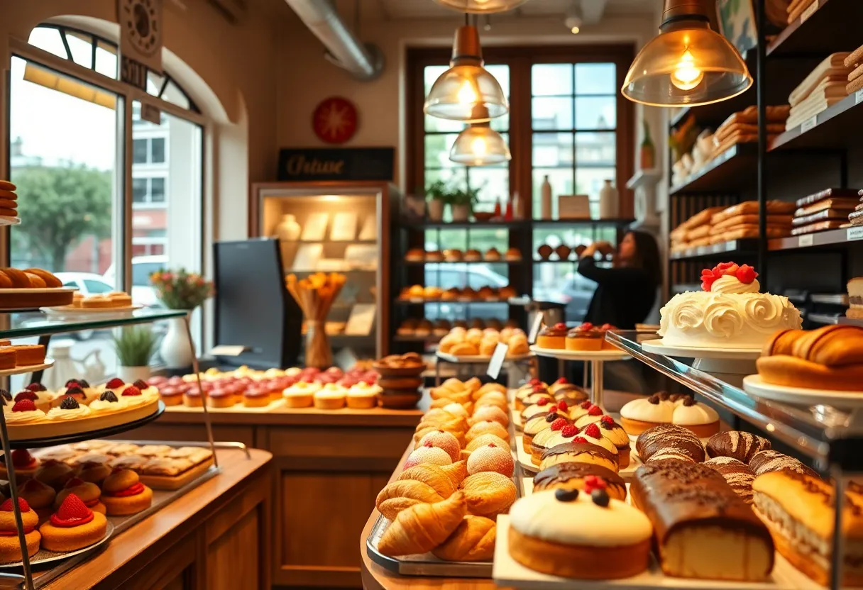 Interior of MK Cannelle with pastries and croissants