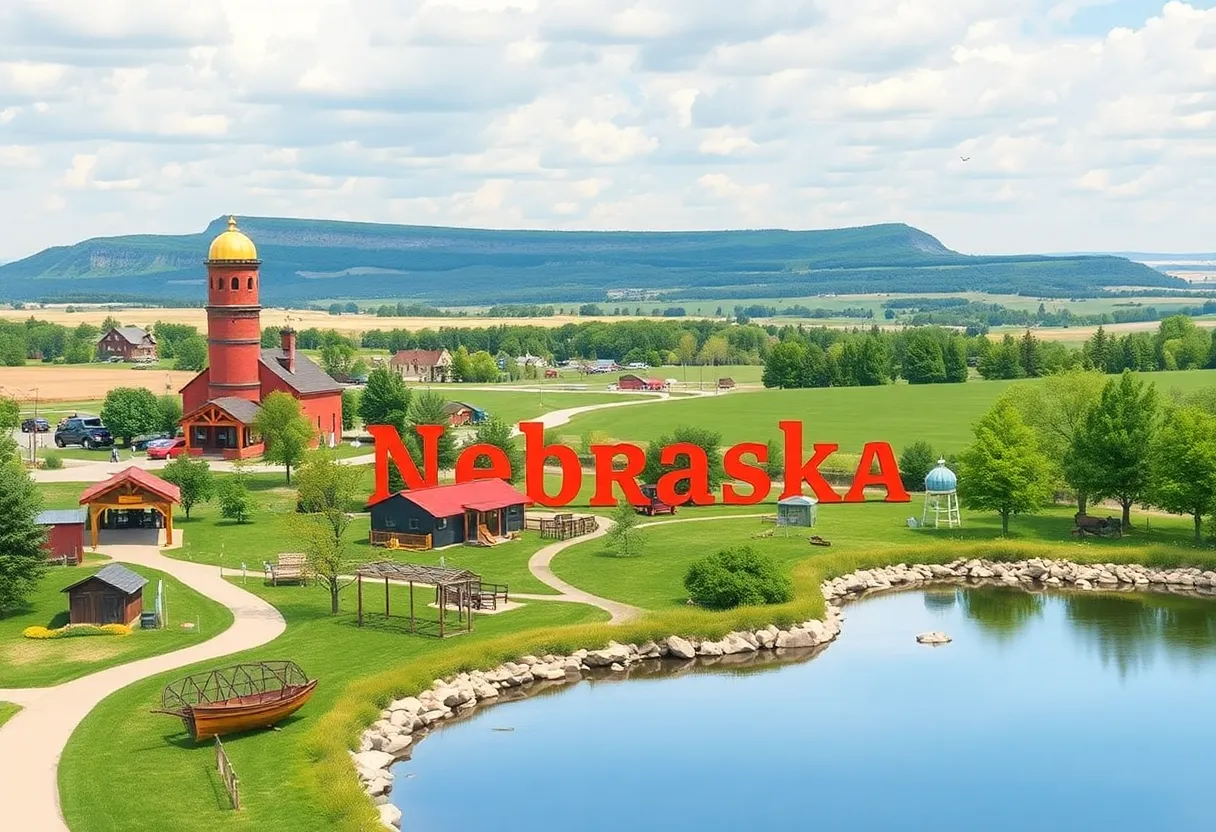 Scenic view of Nebraska showcasing local attractions