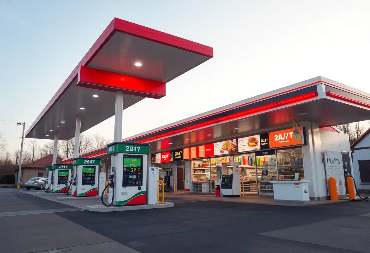 Exterior view of the new Sheetz gas station and convenience store in New Baltimore.