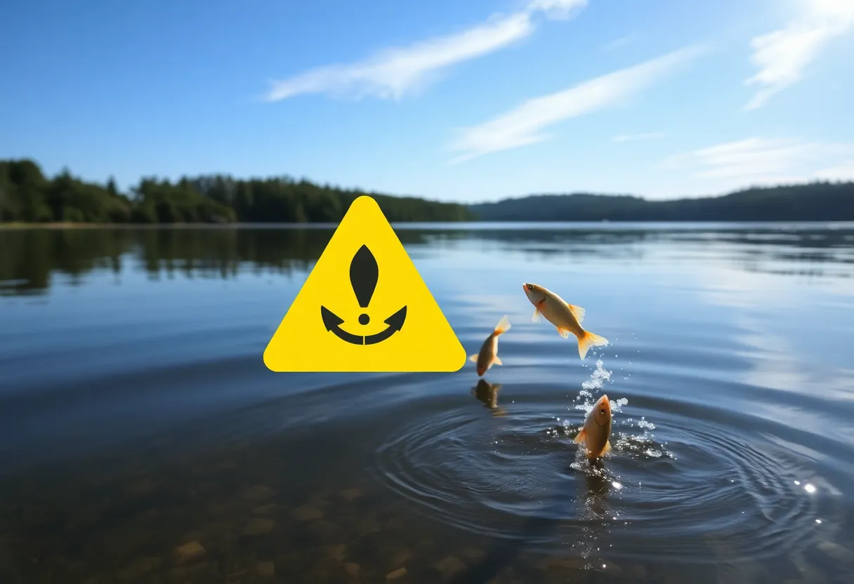 Warning advisory for fish consumption in Michigan lakes due to PFOS contamination