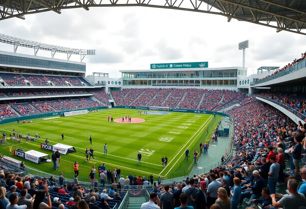 Exterior view of the newly renovated Ralph E. Myers Stadium