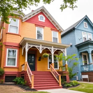 Renovated homes in Detroit highlighting community revitalization efforts