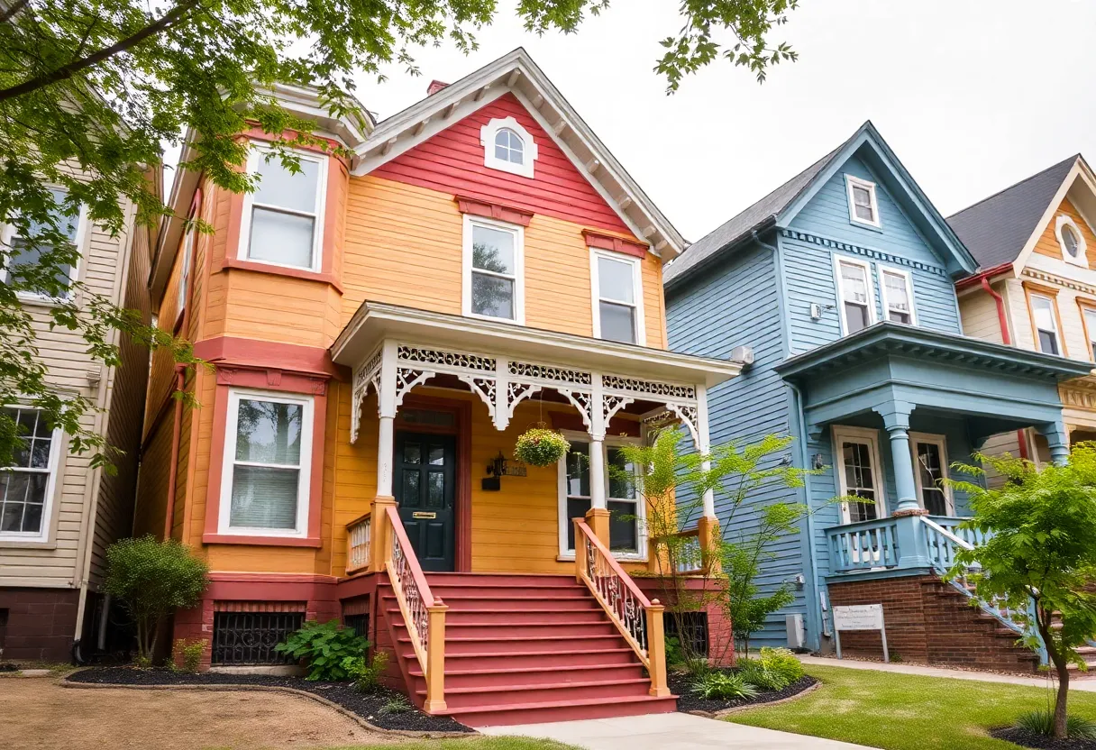 Renovated homes in Detroit highlighting community revitalization efforts