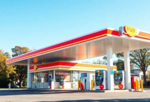 Exterior view of the new Sheetz store in New Baltimore, Michigan