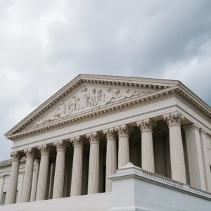 Supreme Court building representing legal and political processes.