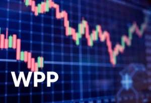 Visualization of WPP shares declining in the stock market