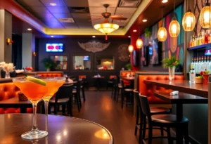 Interior of a Bar Louie restaurant showcasing a lively dining scene
