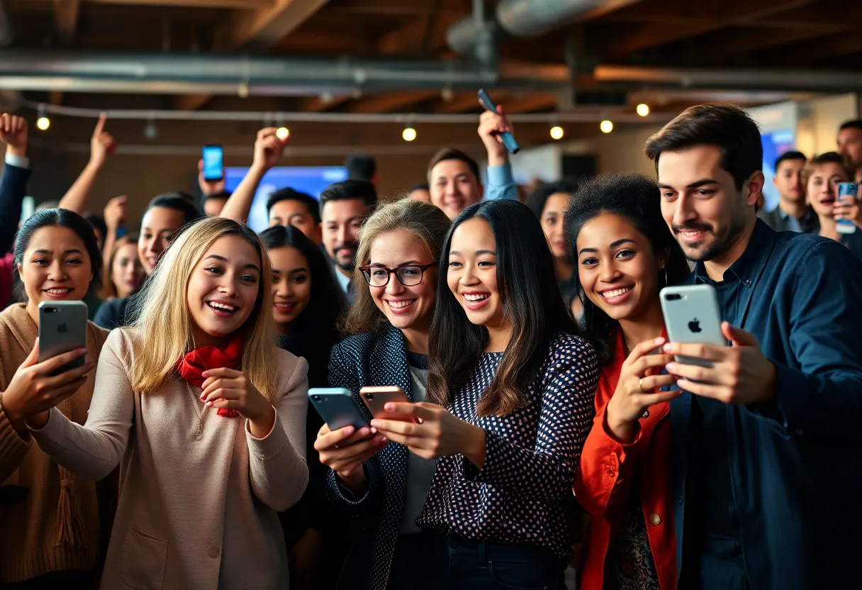 Diverse influencers engaging with audiences on social media platforms.