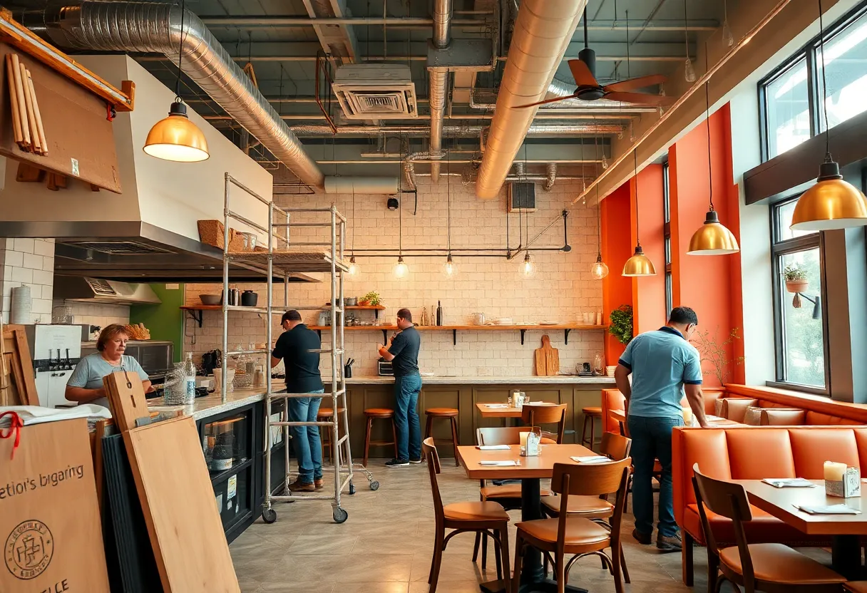 Renovation of Juicy Kitchen restaurant interior