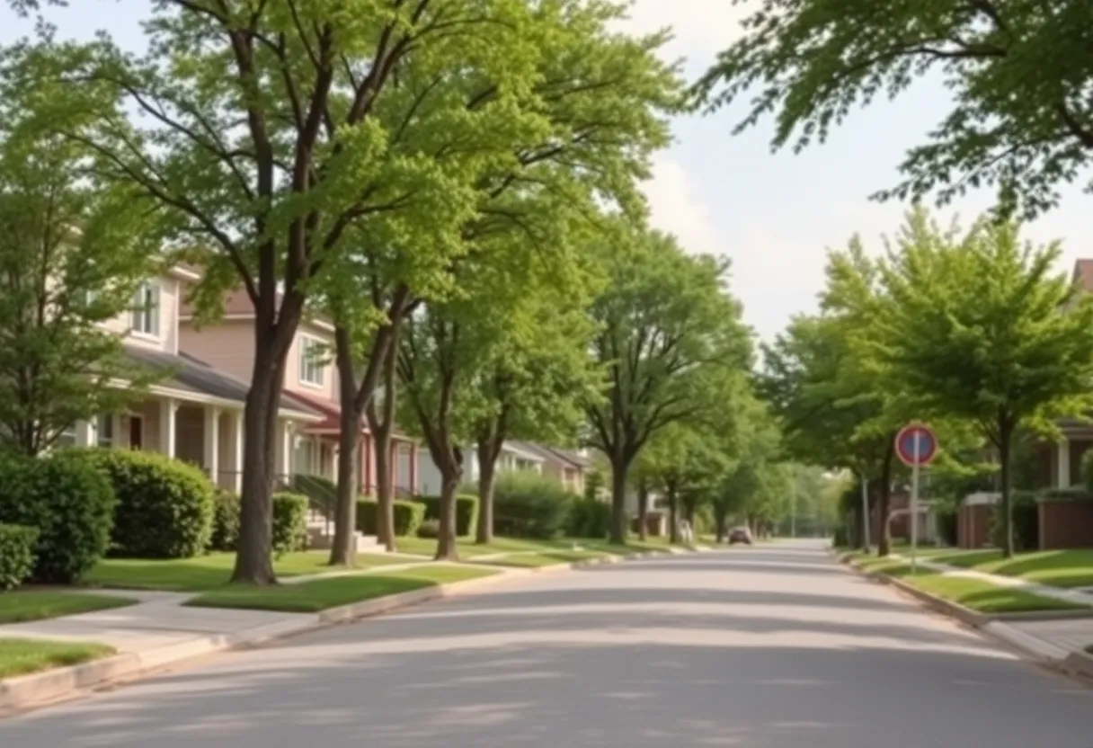 Suburban neighborhood in Macomb County