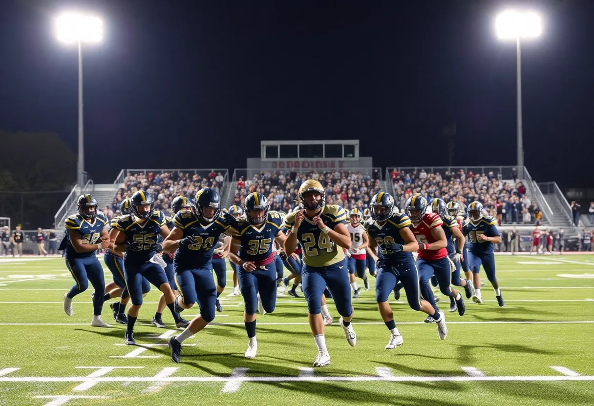 High school football teams playing in Michigan stadium