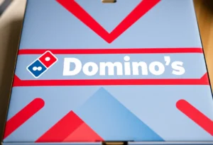 Updated Domino's Pizza logo and packaging design