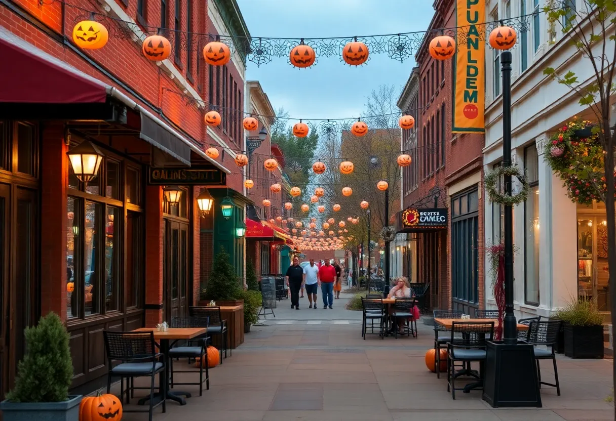 Halloween event in Northville without outdoor dining setups