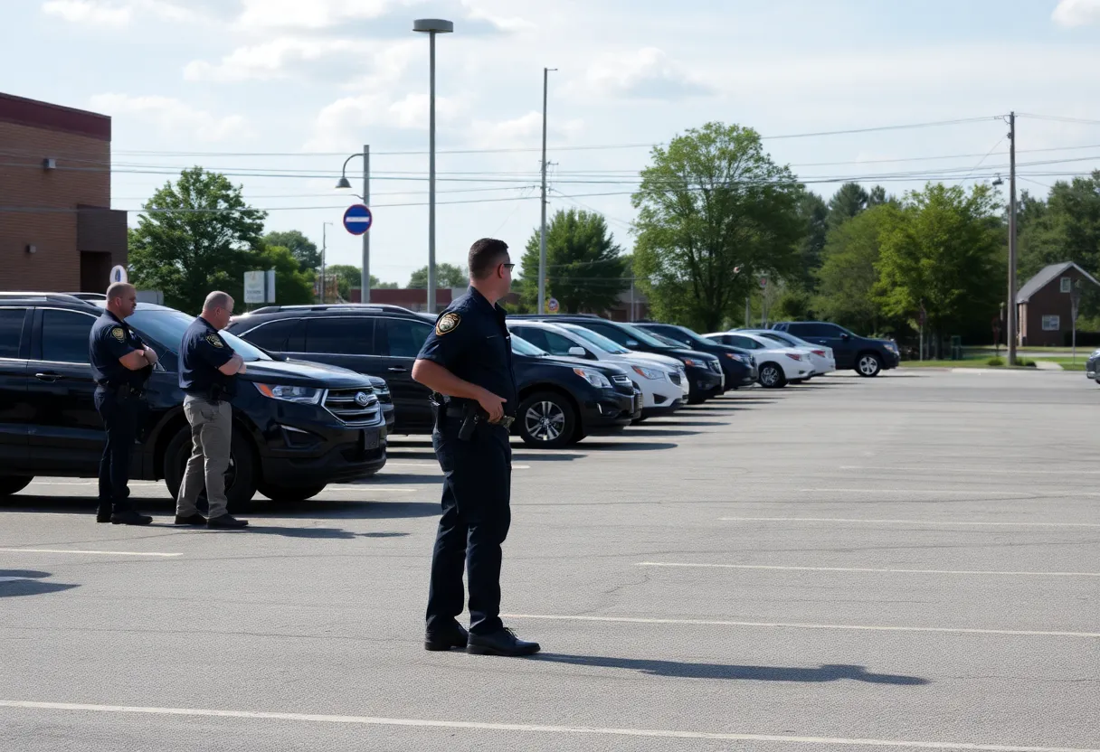 Parking lot scene in Manassas showcasing community vigilance against hate crimes.