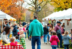 Families and community members enjoying events at Southfield park in October.