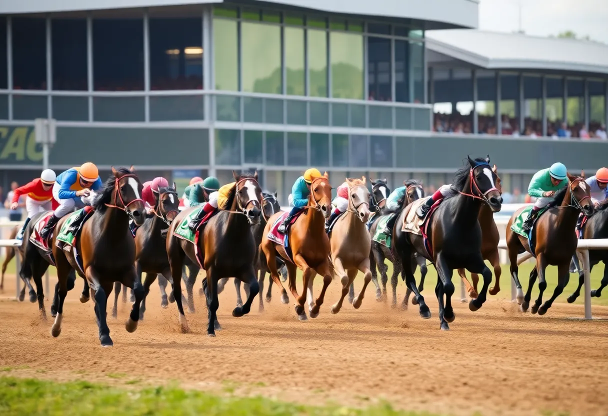 Two Birds Onestone winning the race at Northville Downs