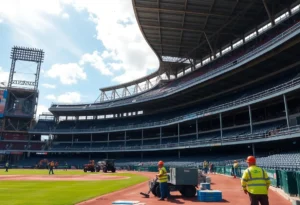Renovation of the West Michigan Whitecaps ballpark with fans in view