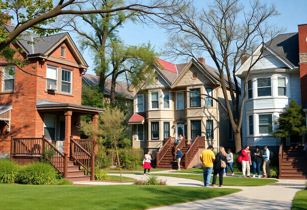 Community revitalization efforts in Detroit featuring diverse residents