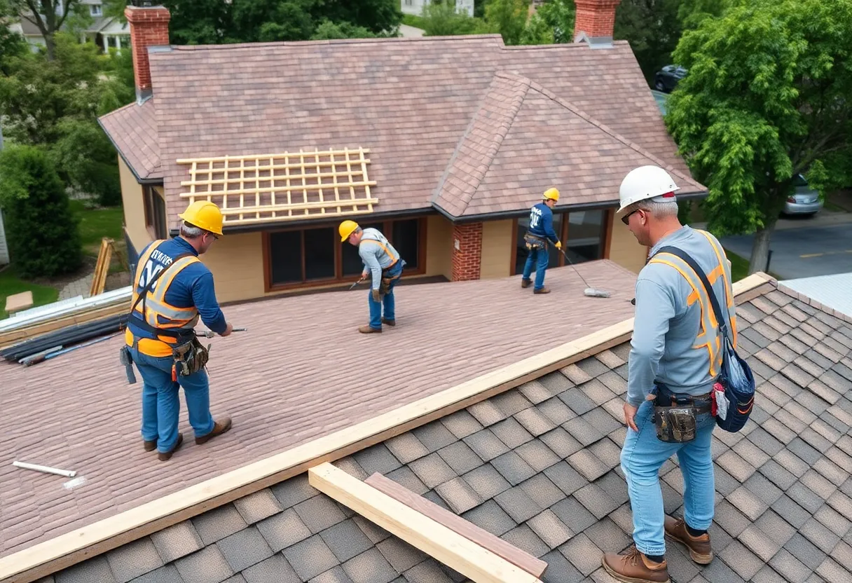 Workers involved in a home restoration project in Metro Detroit.