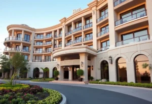 Exterior view of Hotel Katerina in Chico, California