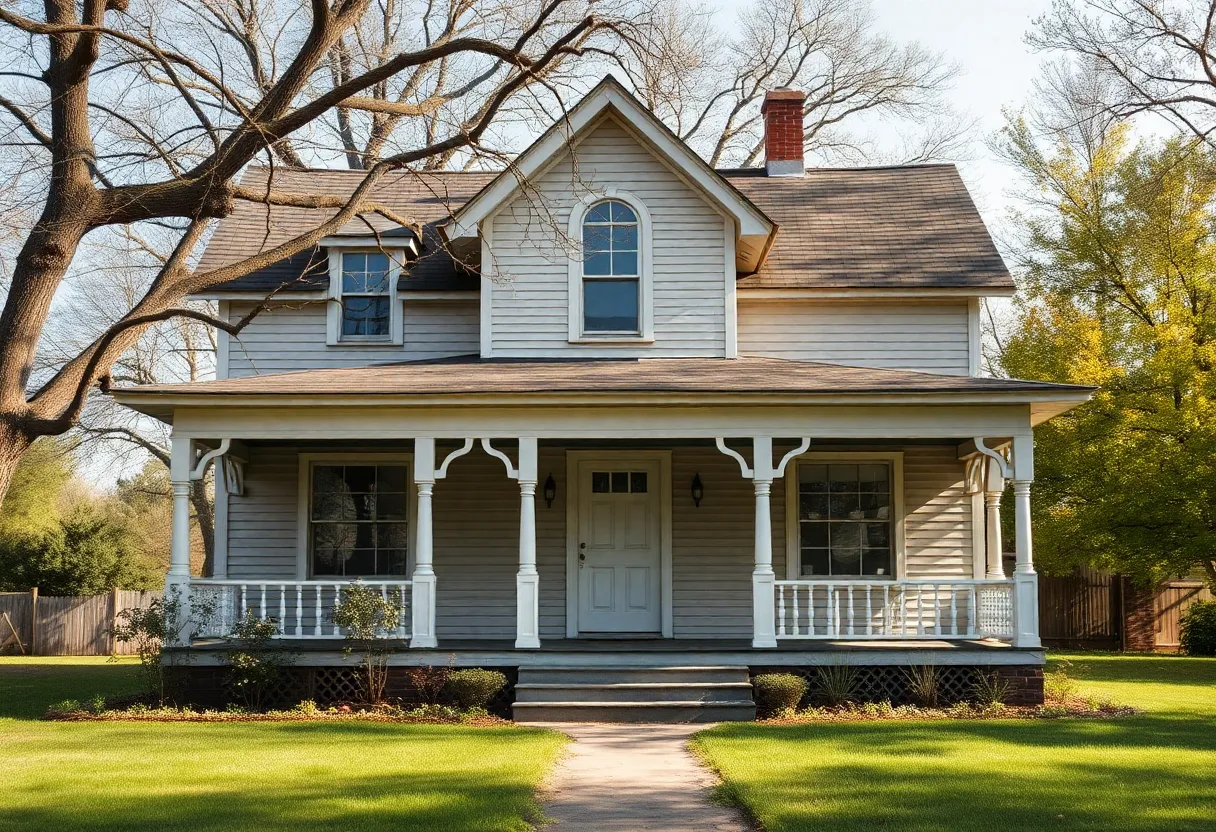 A row of historic homes in Kansas waiting for renovation