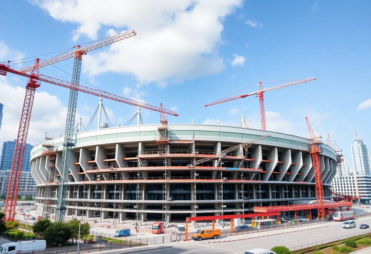 Construction of Northwestern Wildcats Stadium