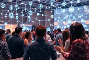 Visualization of Payani Group's Intelligence Ecosystem at a tech summit.