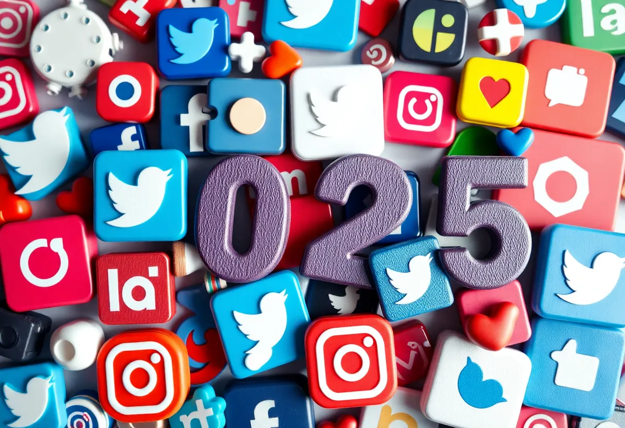 Visual representation of social media marketing trends for 2025