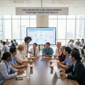 Healthcare professionals networking at the ACMA celebration event