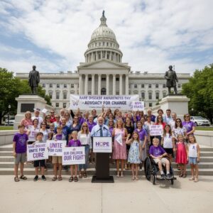 Families and advocates discussing rare disease support