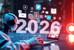 Visual representation of social media marketing trends for 2026