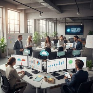 Professionals using cloud-based labor compliance software