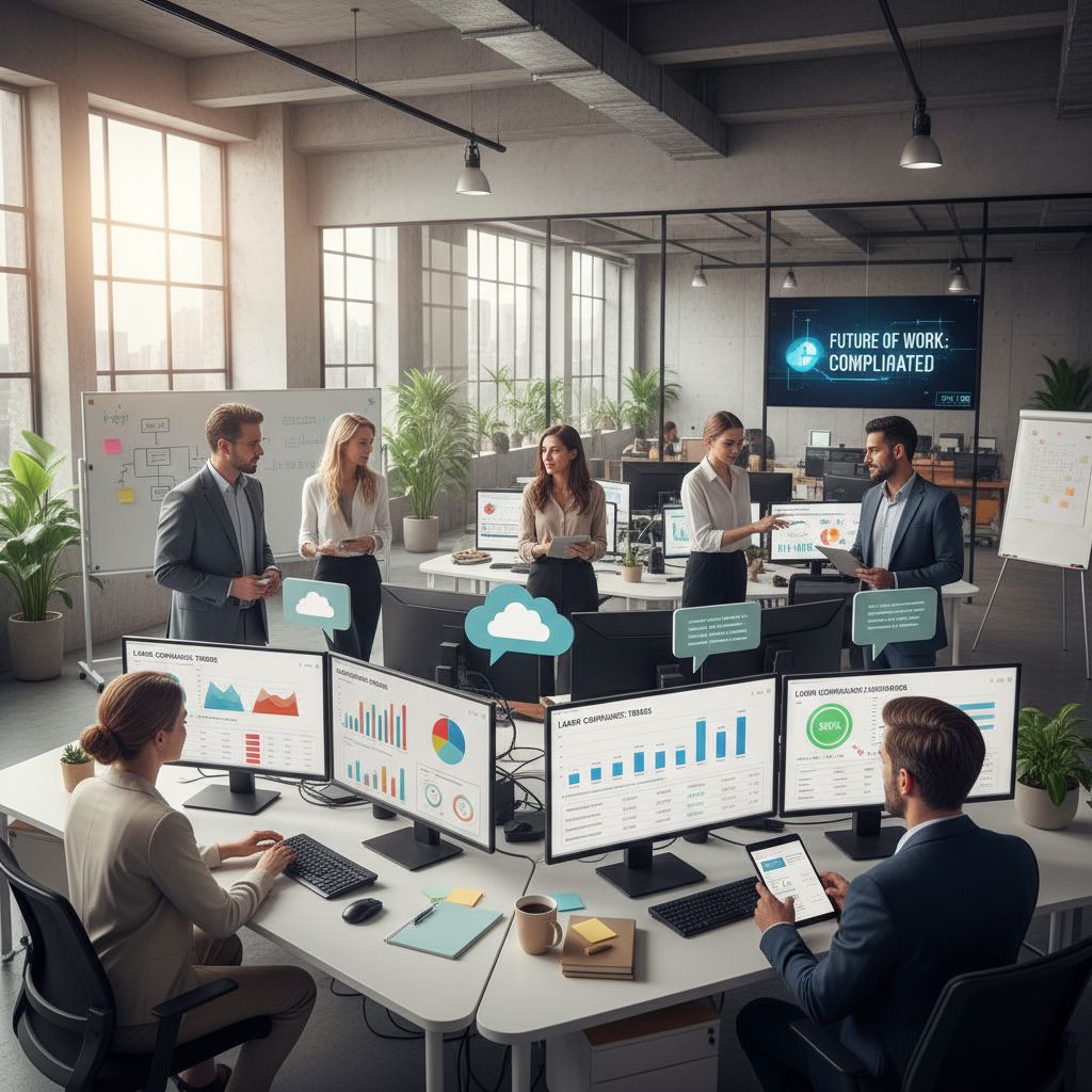 Professionals using cloud-based labor compliance software