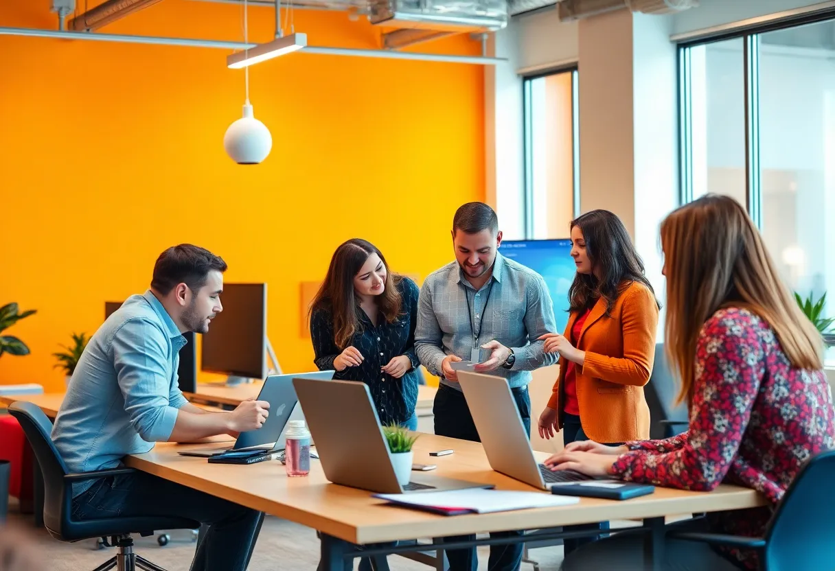 InventionDM professionals working in a digital marketing office